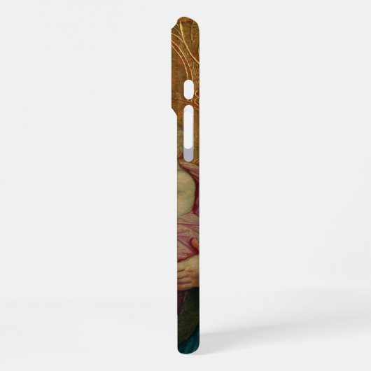 Virgin Mary and Jesus Child by Jan Rombauer iPhoneケース (左側面)