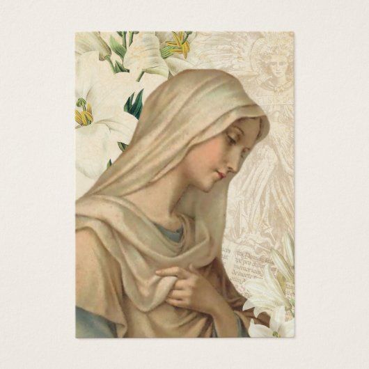 Virgin Mary Catholic Funeral Memorial Holy Card - (正面)