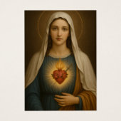 Virgin Mary Catholic Funeral Memorial Holy Card - (正面)