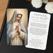 Virgin Mary Cross Hail Mary Funeral Prayer Card