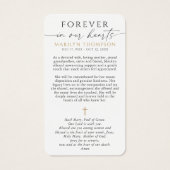 Virgin Mary Cross Hail Mary Funeral Prayer Card (裏面)