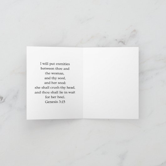 Virgin Mary Genesis 3:15 Card カード (内部)