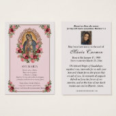 Virgin Mary Guadalupe Roses Catholic Funeral (正面&裏面)