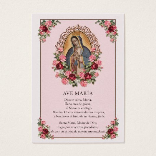 Virgin Mary Guadalupe Roses Catholic Funeral (正面)