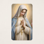 Virgin Mary Hail Mary Photo Funeral Prayer Cards (正面)