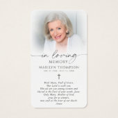 Virgin Mary Hail Mary Photo Memorial Prayer Cards (裏面)