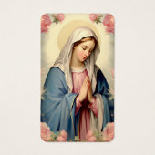 Virgin Mary Hail Mary Photo Memorial Prayer Cards (正面)