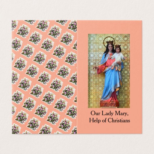 Virgin Mary, Help of Christians, Prayer Card (外部フラット)