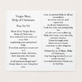 Virgin Mary, Help of Christians, Prayer Card (内部フラット)