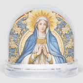 Virgin Mary in Blues and Golds Flower Frame (裏面)