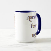 Virgin Mary Mercy Under Her Mantle Catholic Memi マグカップ (正面右)