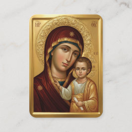 Virgin Mary prayer card 名刺