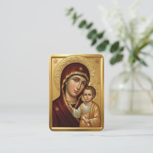 Virgin Mary prayer card 名刺 (スタンド正面)