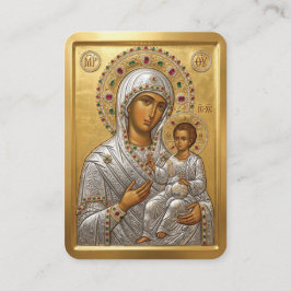 Virgin Mary prayer card 名刺