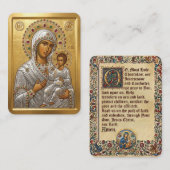 Virgin Mary prayer card 名刺 (正面/裏面)