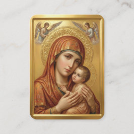 Virgin Mary prayer card 名刺