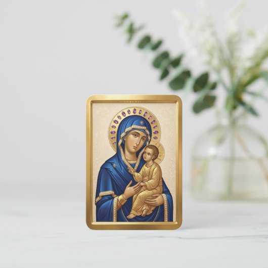 Virgin Mary prayer card 名刺 (スタンド正面)