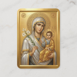 Virgin Mary prayer card 名刺