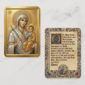 Virgin Mary prayer card 名刺 (正面/裏面)