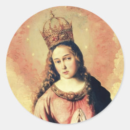 Virgin Mary Regina Caeli Sticker ラウンドシール