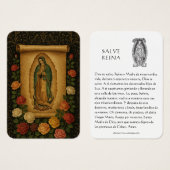 Virgin Mary Salve Reina Spanish Prayer Holy Card (正面&裏面)