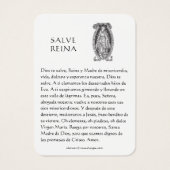Virgin Mary Salve Reina Spanish Prayer Holy Card (裏面)