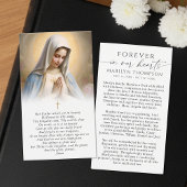 Virgin Mary The Lord's Prayer Funeral Prayer Card