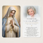 Virgin Mary The Lord's Prayer Photo Sympathy Card (正面&裏面)