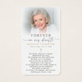 Virgin Mary The Lord's Prayer Photo Sympathy Card (裏面)