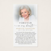 Virgin Mary The Lord's Prayer Photo Sympathy Cards (裏面)