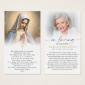 Virgin Mary The Lord's Prayer Sympathy Card (正面&裏面)