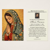 Virgin Mexico Guadalupe Spanish Funeral Prayer (正面&裏面)