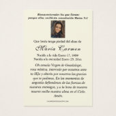 Virgin Mexico Guadalupe Spanish Funeral Prayer (裏面)