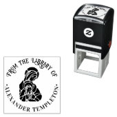 Virgin Mother Mary Baby Jesus Library Book Name セルフインキングスタンプ (インサイチュ)