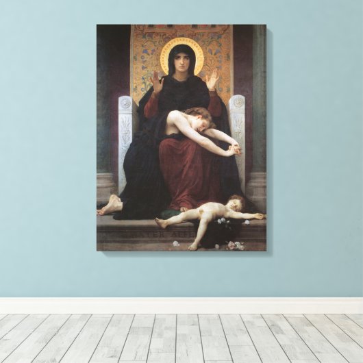 Virgin of Consolation – William Adolphe Bouguereau キャンバスプリント (インサイチュ (ウッドフロア))