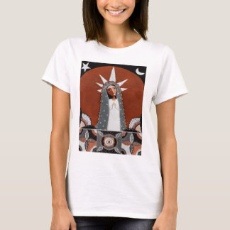 Virgin of Guadalupe  and Flowers Tシャツ