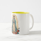 Virgin of Guadalupe Coffee Mug ツートーンマグカップ (正面右)