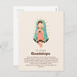 Virgin of Guadalupe Holded by an angel シーズンポストカード