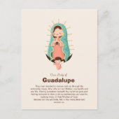 Virgin of Guadalupe Holded by an angel シーズンポストカード (正面)
