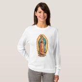 Virgin of Guadalupe Women's Long Sleeve Tee Shirt Tシャツ (正面フル)