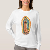 Virgin of Guadalupe Women's Long Sleeve Tee Shirt Tシャツ (正面)