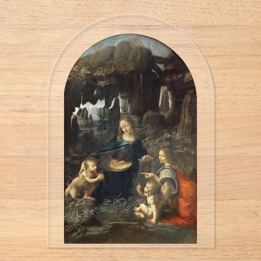 Virgin of the Rocks, Leonardo da Vinci アクリル招待状 (正面)