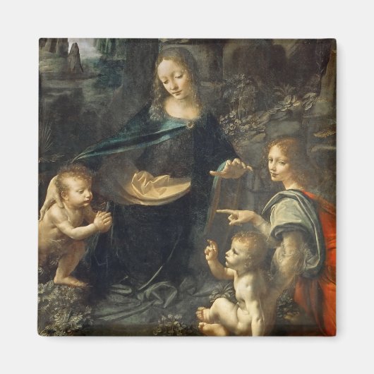 Virgin of the Rocks, Leonardo da Vinci マグネット (正面)