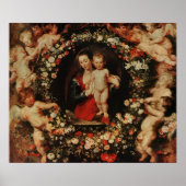 Virgin with a Garland of Flowers, c.1618-20 ポスター (正面)