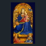 VIRGIN WITH CHILD AND ANGELS by FRA ANGELICO Blue ポスター<br><div class="desc">Madonna of Humility .Italian late medieval masterpiece from Fra Beato Angelico ,  Florence -Italy</div>