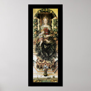 VIRGIN WITH CHILD green black ポスター
