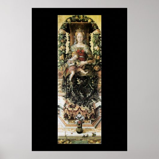 VIRGIN WITH CHILD green black ポスター (正面)