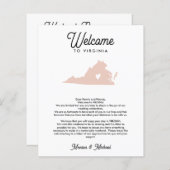 VIRGINIAウェルカムレターの旅程ANY COLOR (正面/裏面)