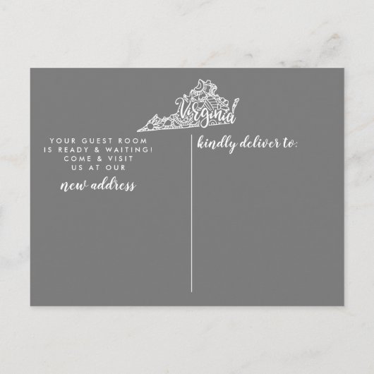 VIRGINIA州移動案内ポストカード 案内ポストカード (裏面)