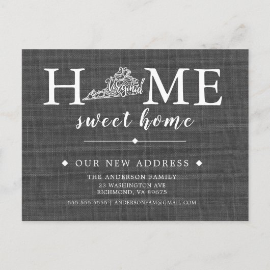 VIRGINIA州移動案内ポストカード 案内ポストカード (正面)